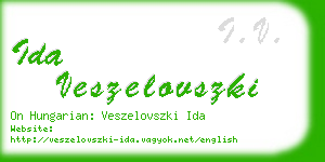 ida veszelovszki business card